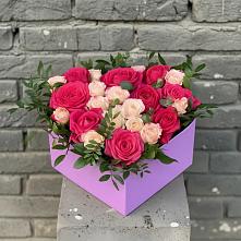 Цветочная композиция из Розы в коробке в Краснозёрском