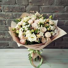 Букет цветов из:  Альстромерии, Розы и Хризантемы в Краснозёрском