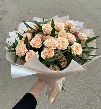 Букет Кремовые розы Латте в Краснозёрском