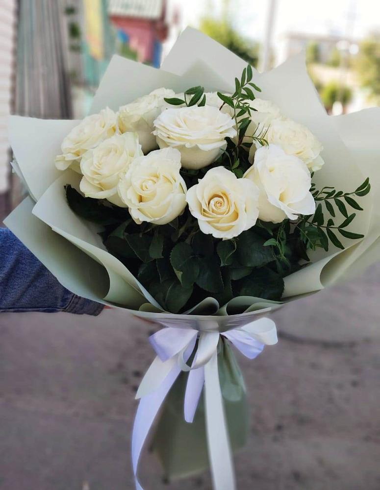 Букет Белые розы Проуд в Краснозёрском
