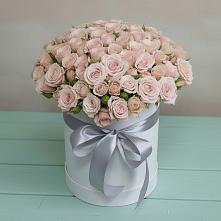 Цветочная композиция из Розы в шляпной коробке в Краснозёрском