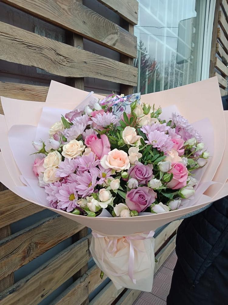 Букет цветов из: Розы и Хризантемы в Краснозёрском