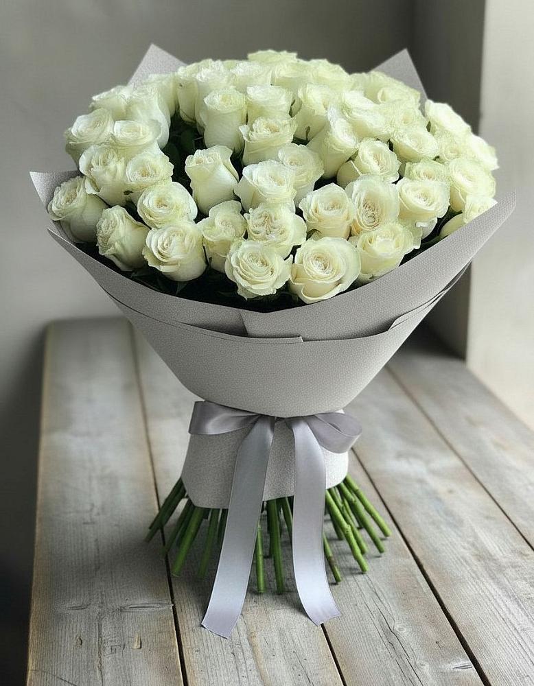 Букет 35 Белых роз в Краснозёрском
