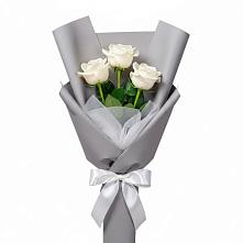 Букет 3 белые розы #REPLACE_PRED# Краснозёрском