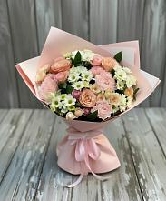Букет цветов из:  Гвоздики, Розы и Хризантемы в Краснозёрском