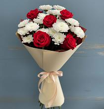 Букет цветов из:  Розы и Хризантемы #REPLACE_PRED# Краснозёрском