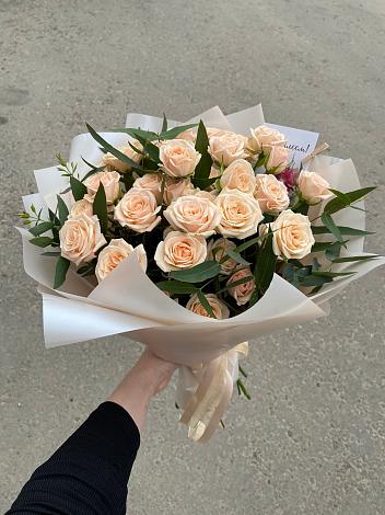 Букет Кремовые розы Латте в Краснозёрском