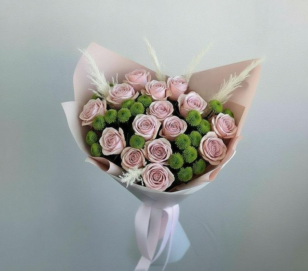 Букет цветов из: Розы и Хризантемы в Краснозёрском