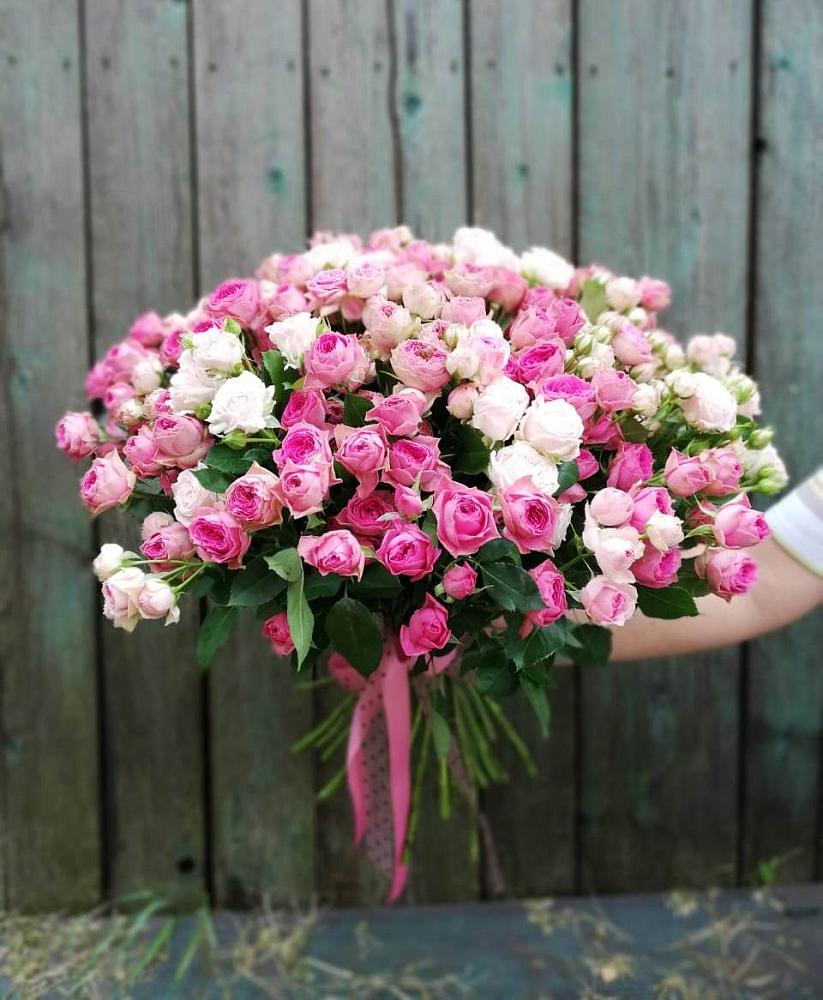 Букет Розовые кустовые розы Натали и Лав Лидия в Краснозёрском