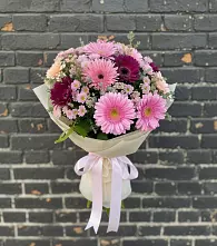 Букет цветов из:  Герберы и Хризантемы в Краснозёрском