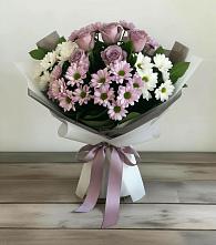 Букет цветов из:  Хризантемы и Розы #REPLACE_PRED# Краснозёрском