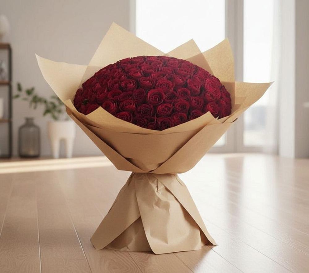 Букет 101 Красная роза в Краснозёрском