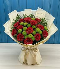 Букет цветов из:  Розы и Хризантемы в Краснозёрском