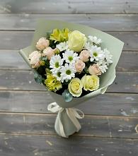 Букет цветов из:  Альстромерии, Розы и Хризантемы в Краснозёрском