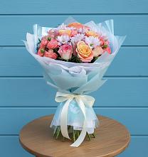 Букет цветов из:  Хризантемы и Розы в Краснозёрском