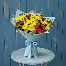 Букет цветов из:  Альстромерии и Хризантемы в Краснозёрском