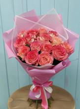 Букет 15 Розовых роз Равель #REPLACE_PRED# Краснозёрском