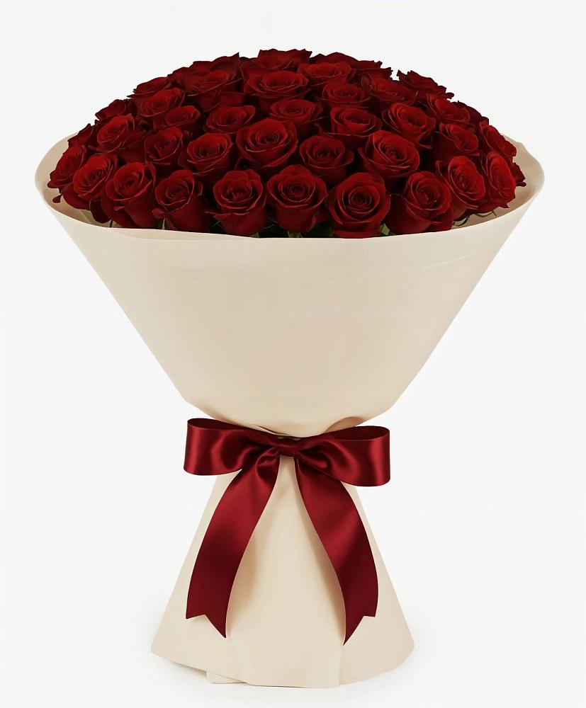 Букет 101 Бордовая роза Блэк Бакарра в Краснозёрском