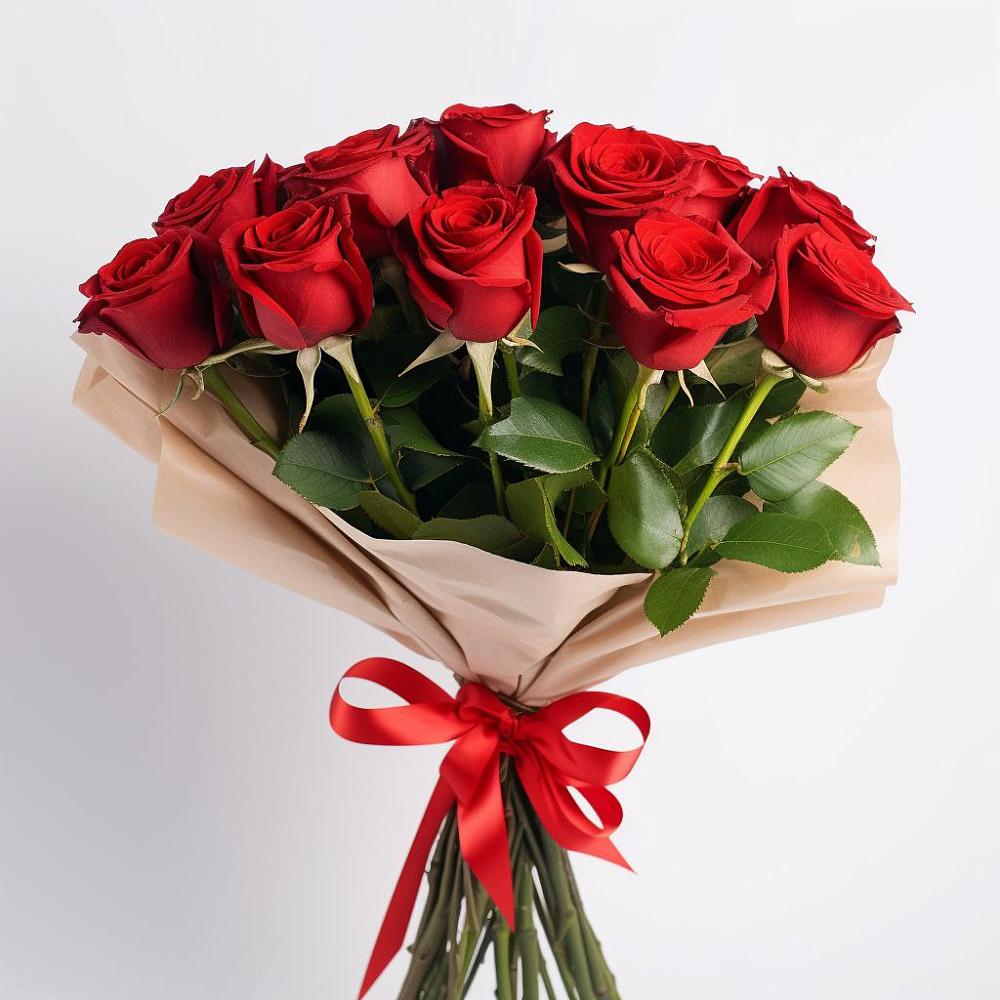 Букет 11 Красных роз Эдлесс Лав в Краснозёрском