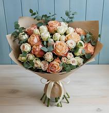 Букет цветов из:  Альстромерии и Розы в Краснозёрском
